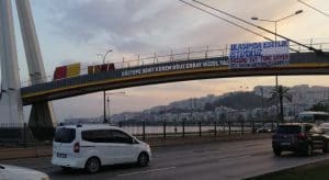 İzmir Özel Öğretim Kurumu Öğretmenleri, Ulaşım Hakları İçin Pankart Açtı