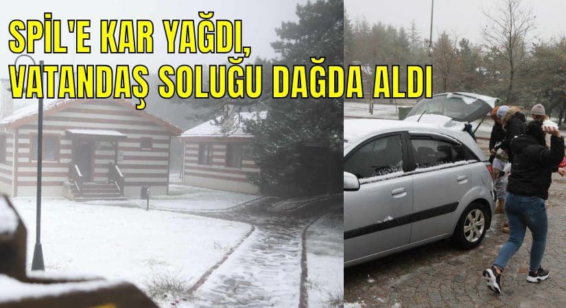 Spil Dağı beyaza büründü