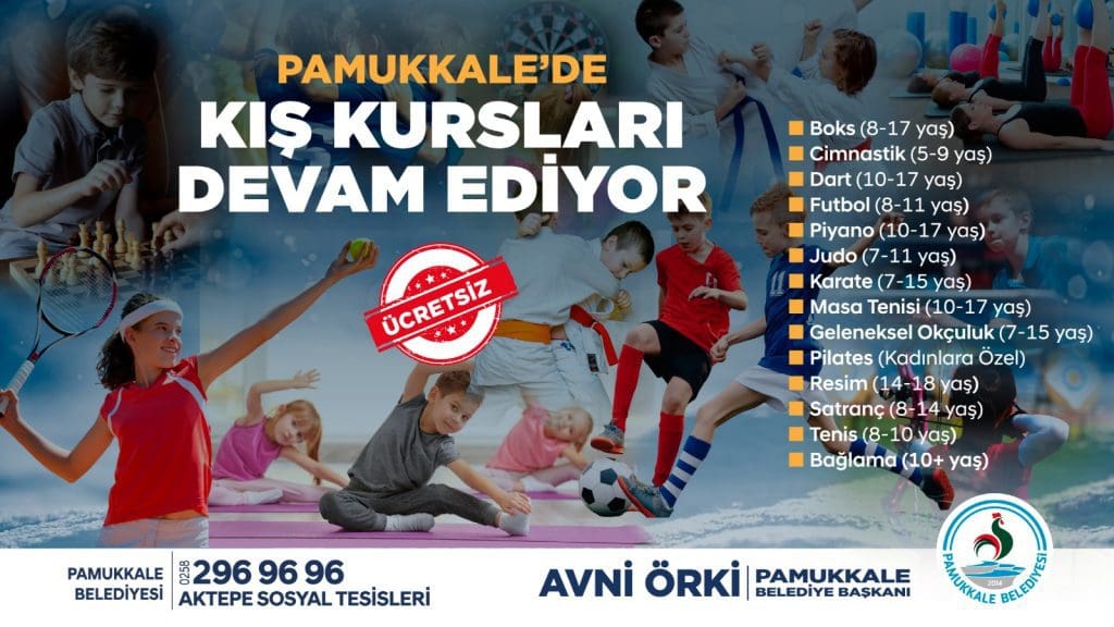 Pamukkale’de kış dönemi kurslarına başvurular devam ediyor