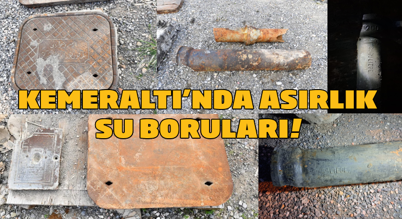 Kemeraltı’ndaki altyapı çalışmalarından asırlık su boruları çıktı