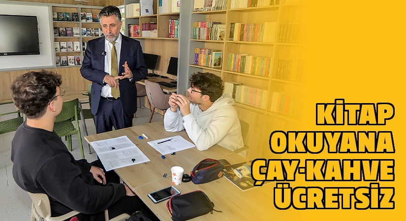 Kitap okuyana çay-kahve ücretsiz