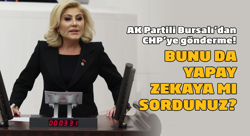 AK Partili Bursalı’dan, CHP’ye gönderme! Bunu da yapay zekaya mı sordunuz?