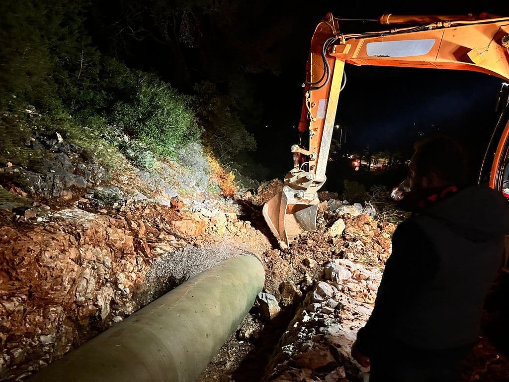 Bodrum’da DSİ Hattı Patladı Ekipler Sahada