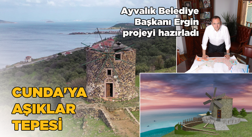 Cunda Adası’nda yeni buluşma noktası Aşıklar Tepesi