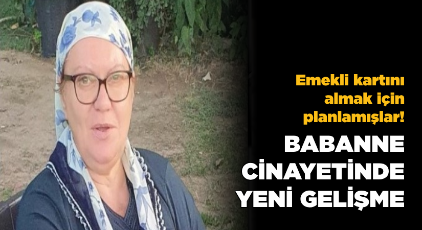 Emekli kartını almak için planlamışlar! Babaanne cinayetinde yeni gelişme