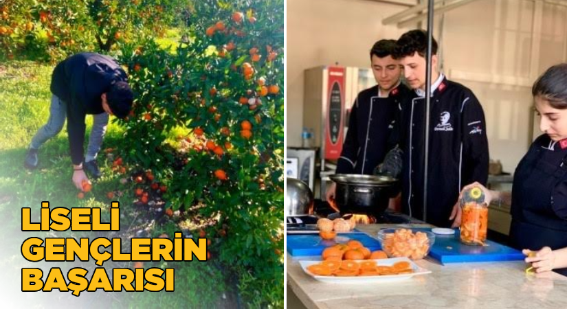 Liseli Gençler Atık Mandalinaları Ekonomiye Kazandırıyor