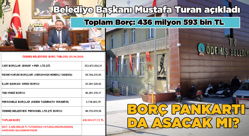 Ödemiş Belediyesi’nin borcu 436 Milyon!