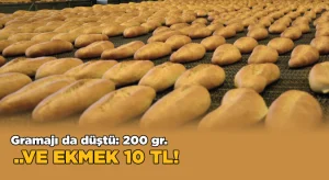 Gramajı da düştü: 200 gr  Ve ekmek 10 lira