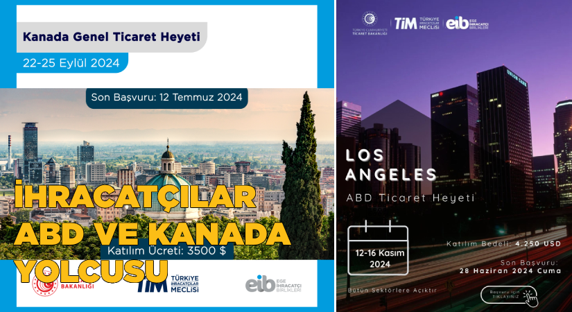 Türk ihracatçıları ABD ve Kanada Yolcusu