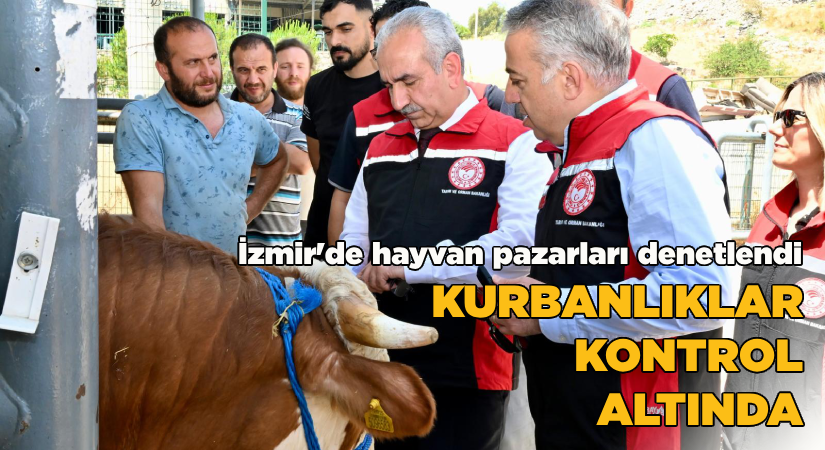 İzmir’de hayvan pazarları denetlendi