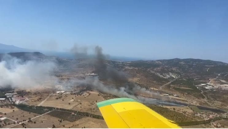 Foça’da yangın kontrol altında