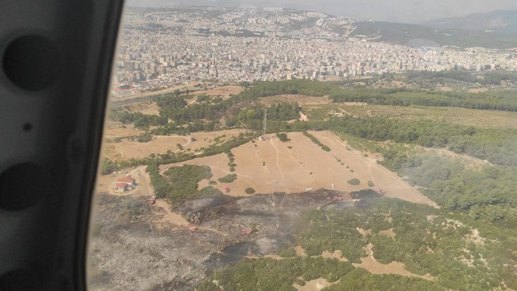 Büyümeden kontrol altına alındı-Orman yangını, yine Buca