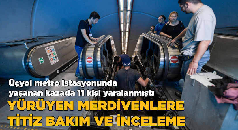 Yürüyen merdivenlere titiz bakım