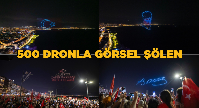 500 dronla görsel şölen