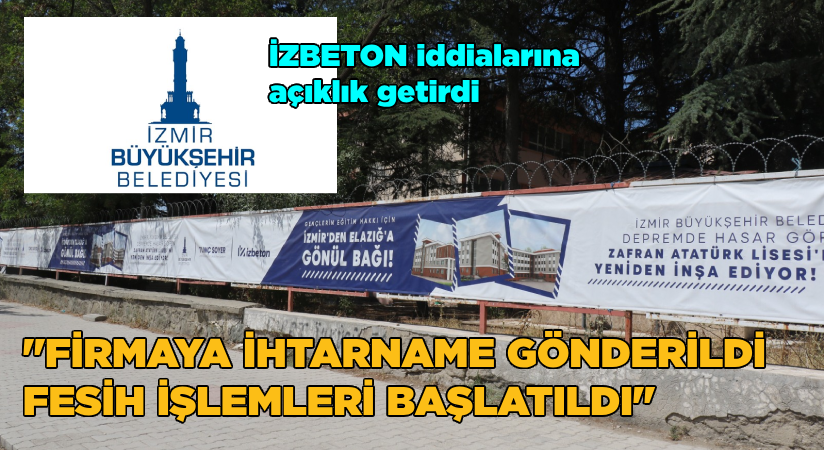 Büyükşehir, İZBETON iddialarına açıklık getirdi