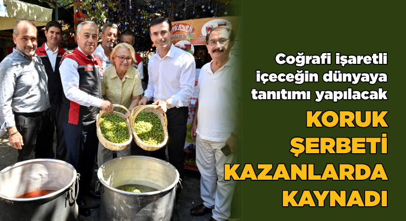 Koruk şerbeti kazanlarda kaynadı