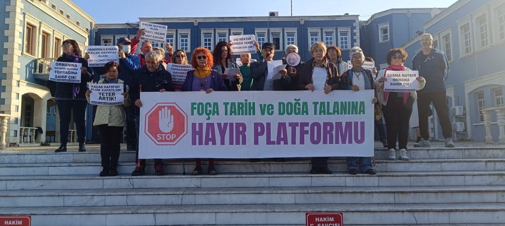 Foça’da orman yangını için suç duyurusu
