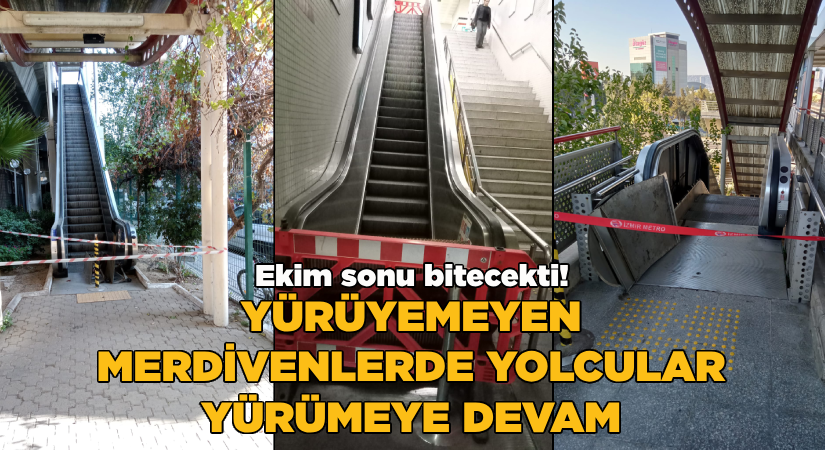 Ekim sonu bitecekti!-Yürüyemeyen merdivenlerde yolcular yürümeye devam