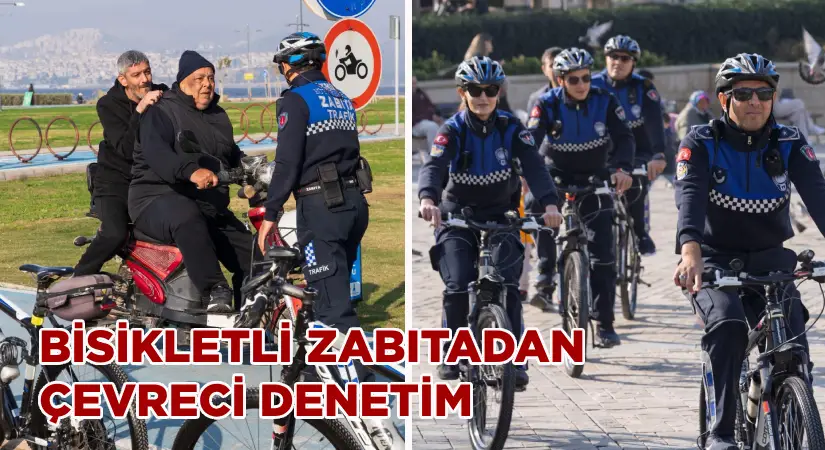 Bisikletli zabıtadan çevreci denetim