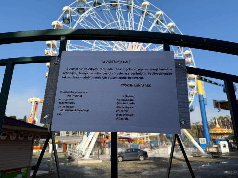 Lunapark’ın elektriklerinin kesilmesine tepki!