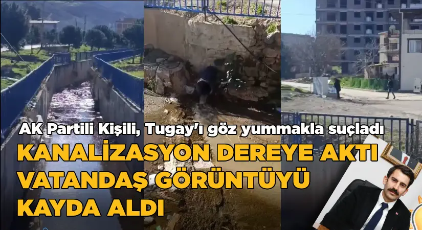 Kanalizasyon dereye aktı, vatandaş görüntüyü kayda aldı