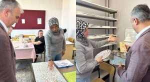 İlçe Milli Eğitim Müdürü Çetinkaya’dan “Çini Kursu”nu ziyaret