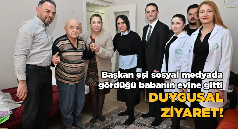 Başkan eşi sosyal medyada gördü, evine ziyarete gitti