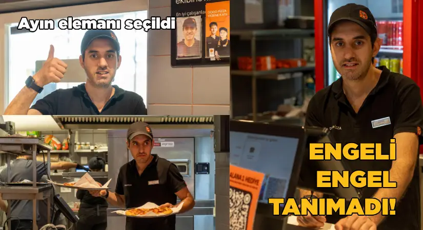 Çalıştığı iş yerinde ayın elemanı seçildi; Engeli engel tanımadı