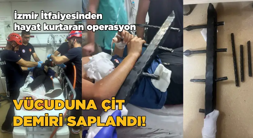 Vücuduna bahçe çitinin demiri saplandı!