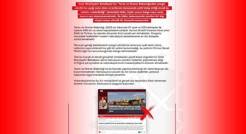 İletişim Başkanlığı’ndan “yangın uçağı” iddiasına yalanlama