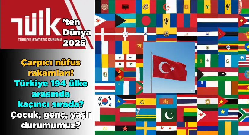 Türkiye, nüfus sıralamasında 194 ülke arasında kaçıncı sırada yer aldı?