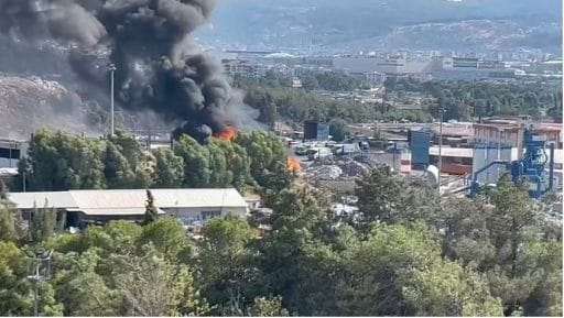 Buca çöp aktarma noktasında yine yangın