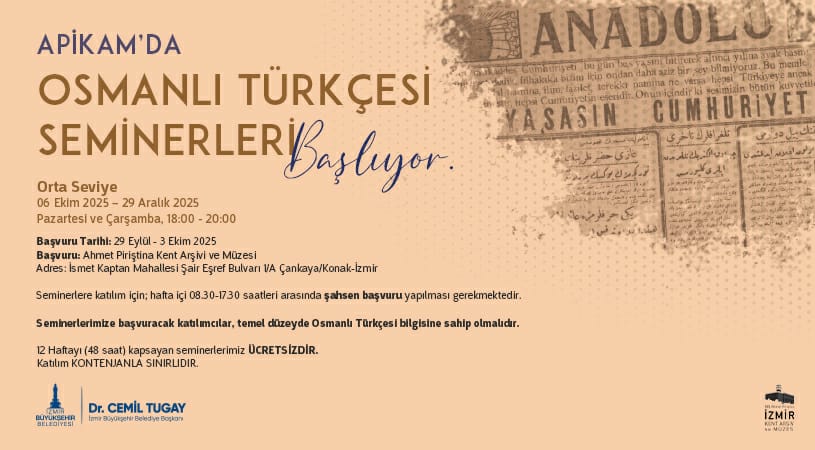“Orta Seviye Osmanlı Türkçesi Seminerleri” başlıyor