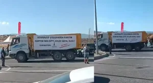 Kooperatif mağdurlarından kamyonlu tepki!