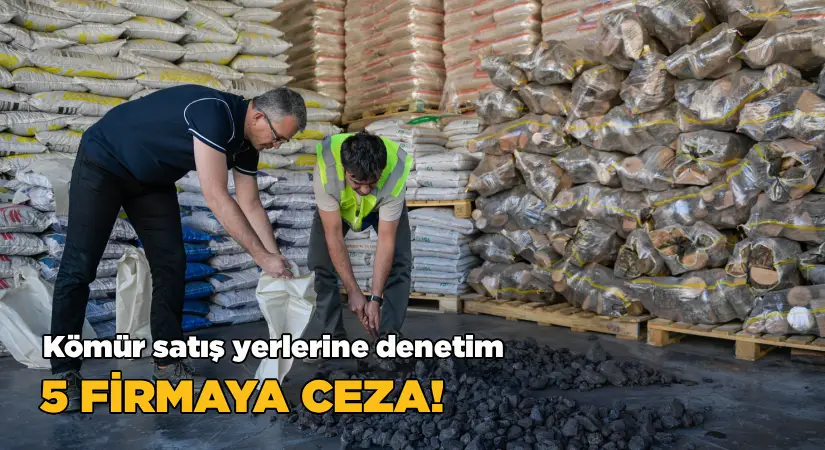 Kömür satış yerlerine denetim; 5 firmaya ceza!