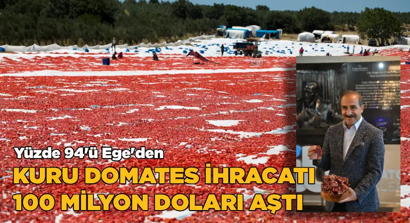 Kuru domates ihracatı 100 milyon doları aştı