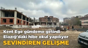 Kent Ege gündeme getirdi, Elazığ’daki hibe okul inşaatı başladı