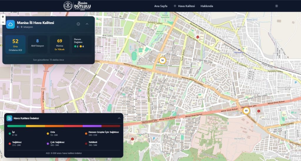 Manisa’nın hava kalitesini siz de izleyebilirsiniz?