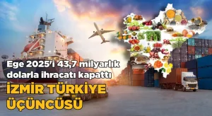 Ege Bölgesi 2025 yılını 43,7 milyar dolarlık ihracatla kapattı