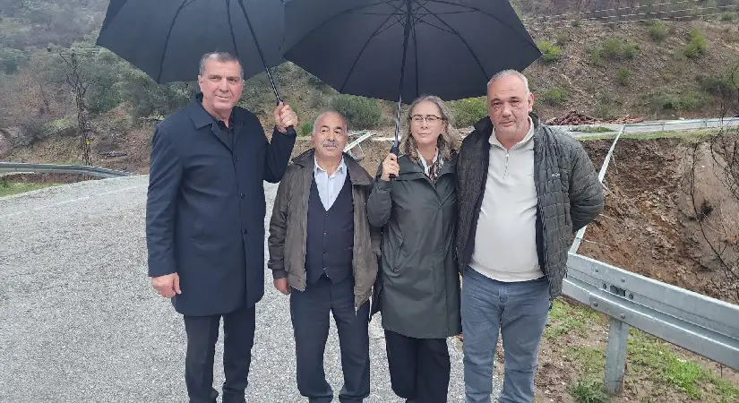 AK Partili Çankırı Çöken Yolda İncelemelerde Bulundu
