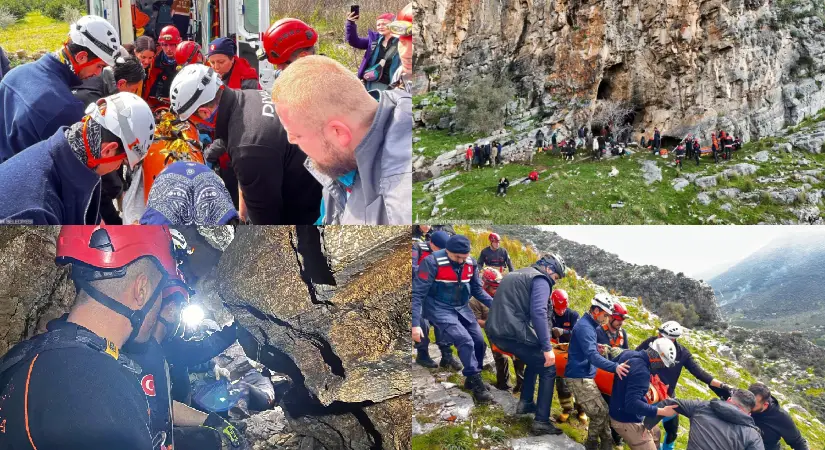 Selçuk’ta mağarada 9 saatlik kurtarma seferberliği