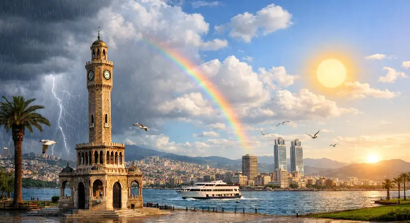 İzmir’de hava serinliyor: Bayram günlerinde yağış uyarısı