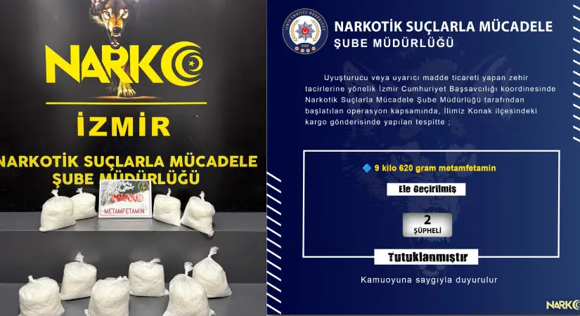 İzmir’de Kargo Gönderisinde Uyuşturucu Operasyonu: 2 Tutuklama