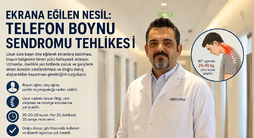 Ekrana eğilen nesil tehlikede; Boyun sendromu kapıda!