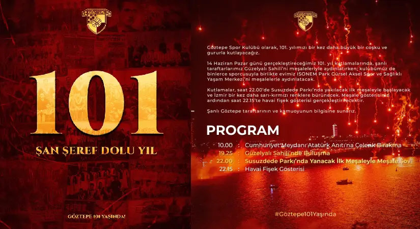 Göztepe 101. yaşını kutluyor: Sahilde büyük buluşma hazırlığı