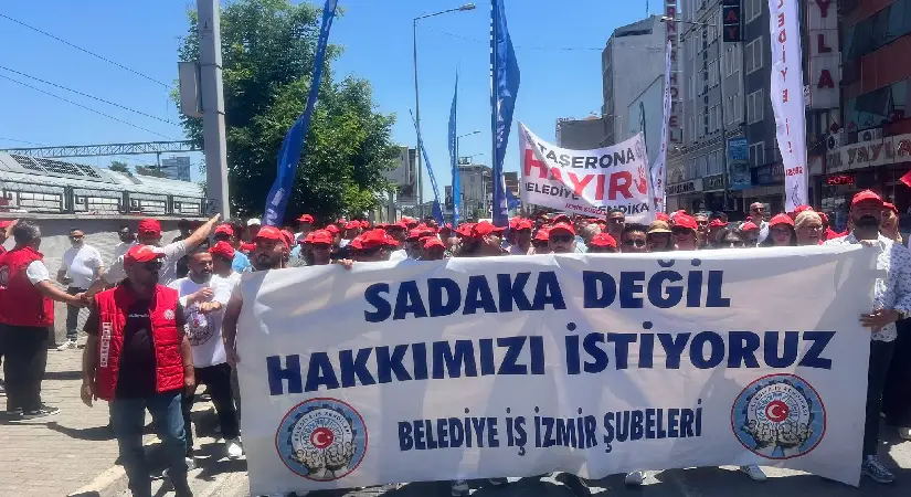 TİS’te Uzlaşı Çıkmayınca Büyükşehir’de İşçiler Yürüyüşe Geçti