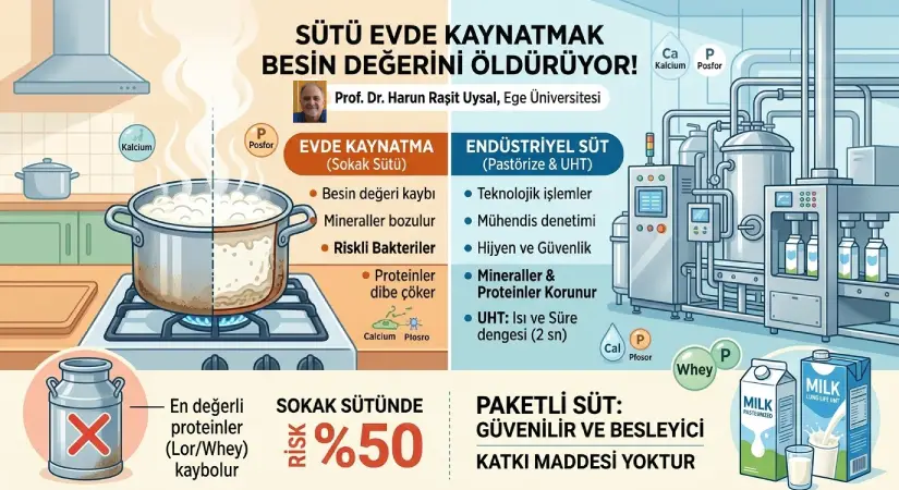 Prof. Dr. Uysal, “Sütü evde kaynatmak besin değerini öldürüyor”